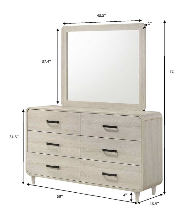 NYOMI DRESSER MIRROR - WHITE