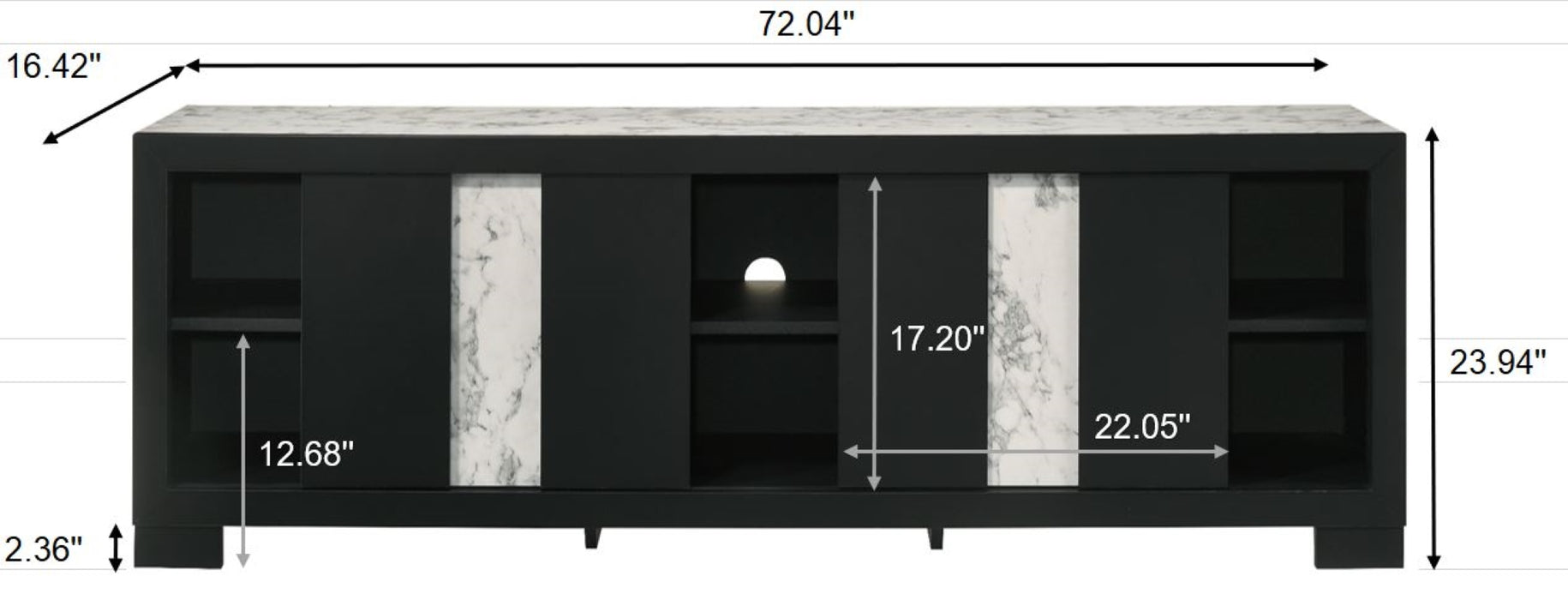 RANGLEY TV STAND-BLACK