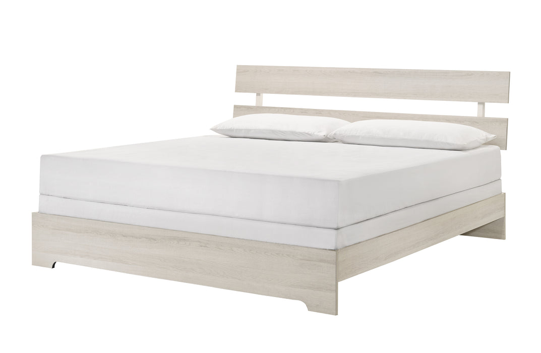 ATTICUS KING PLATFORM BED IN 1 BOX WHITE