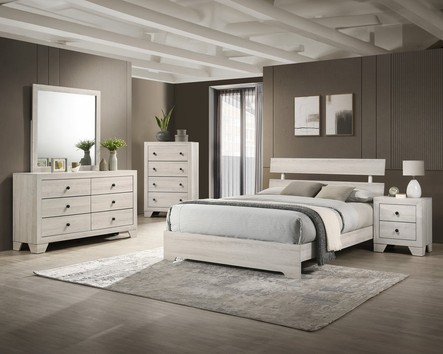 ATTICUS QUEEN PLATFORM BED IN 1 BOX WHITE