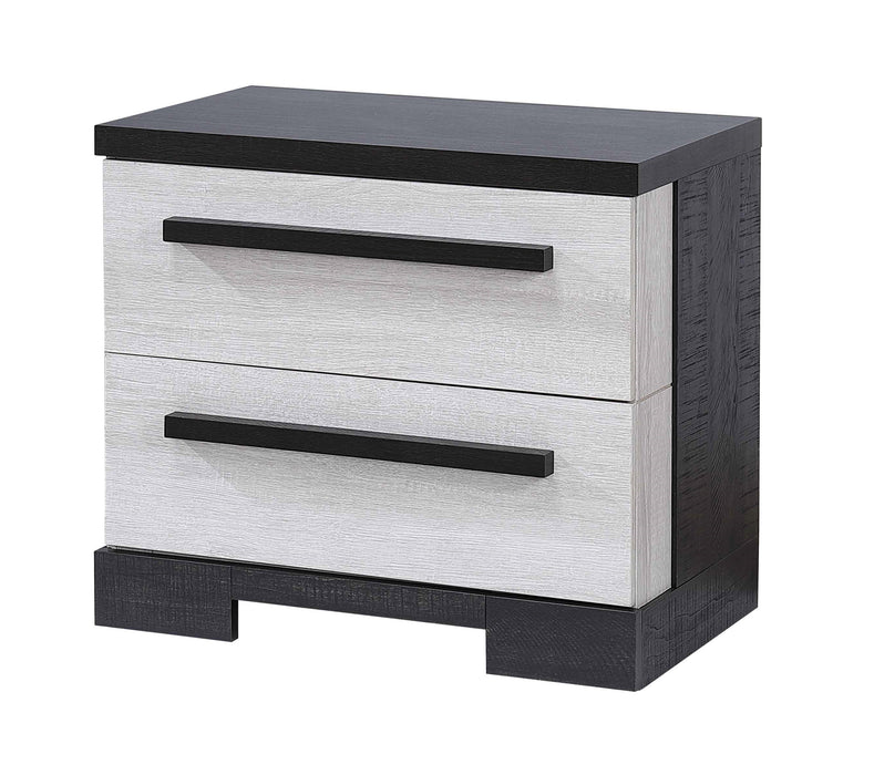 REMINGTON NIGHT STAND CHALK/EBONY