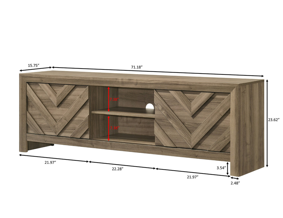 VALOR TV STAND-LIGHT BROWN