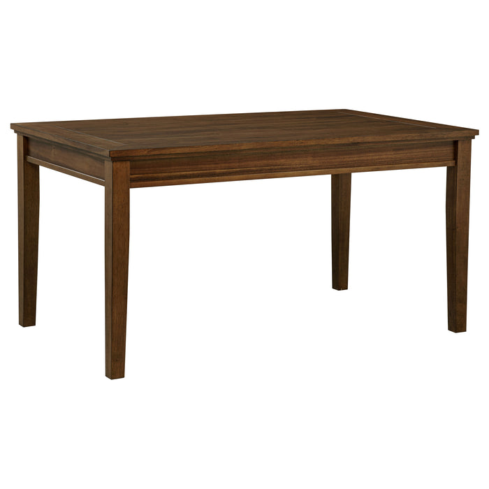 Atwood 5-piece Rectangular Wood Dining Set Warm Brown
