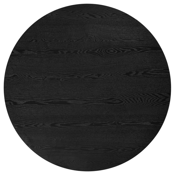 Hamlyn 5-piece Round Wood Dining Set Cream and Black