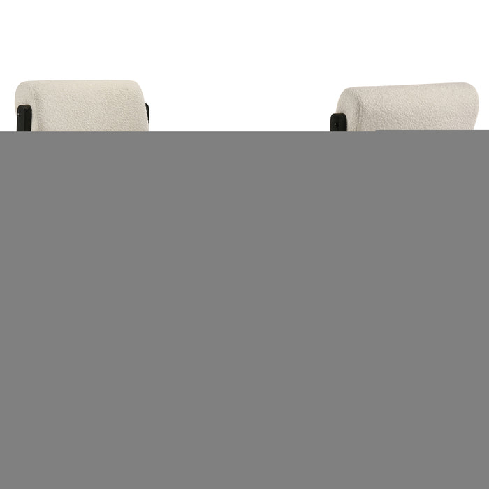 Kehoe Upholstered Counter Height Chair Cream and Black (Set of 2)