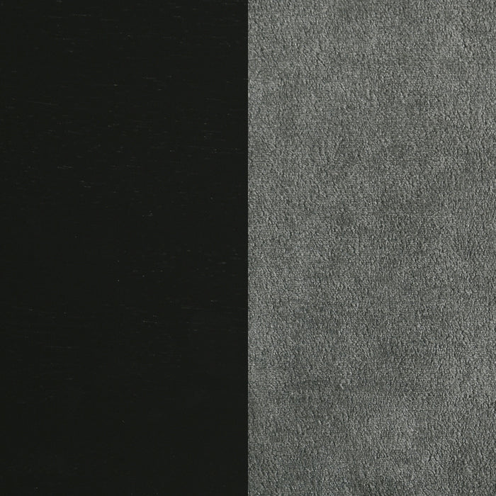 Redbridge Velvet Upholstered Side Chair Grey and Black (Set of 2)