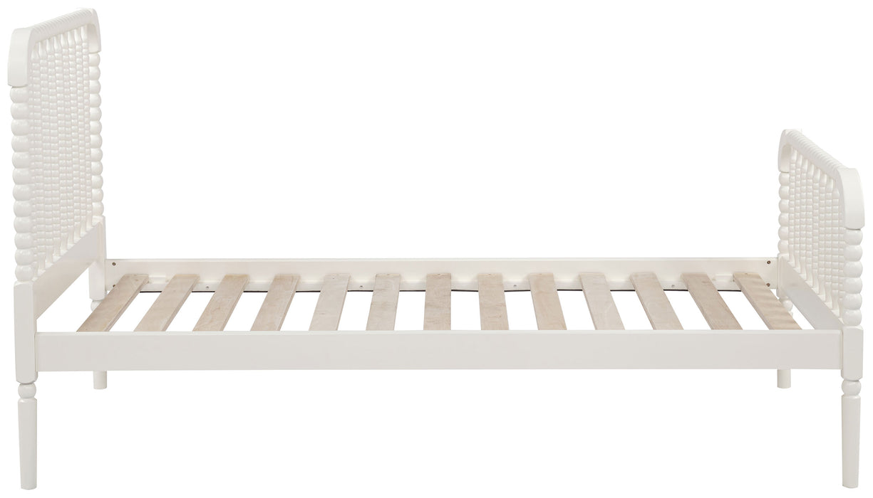 Jones Wood Twin Open Frame Bed White