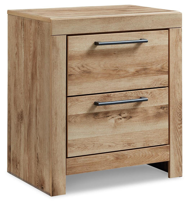 Hyanna Queen Panel Bed with 2 Side Storage, Dresser, Mirror, Chest and Nightstand