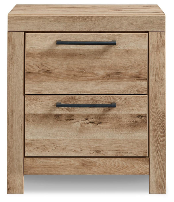 Hyanna King Panel Storage Bed with 1 Under Bed Storage Drawer, Dresser, Mirror and Nightstand