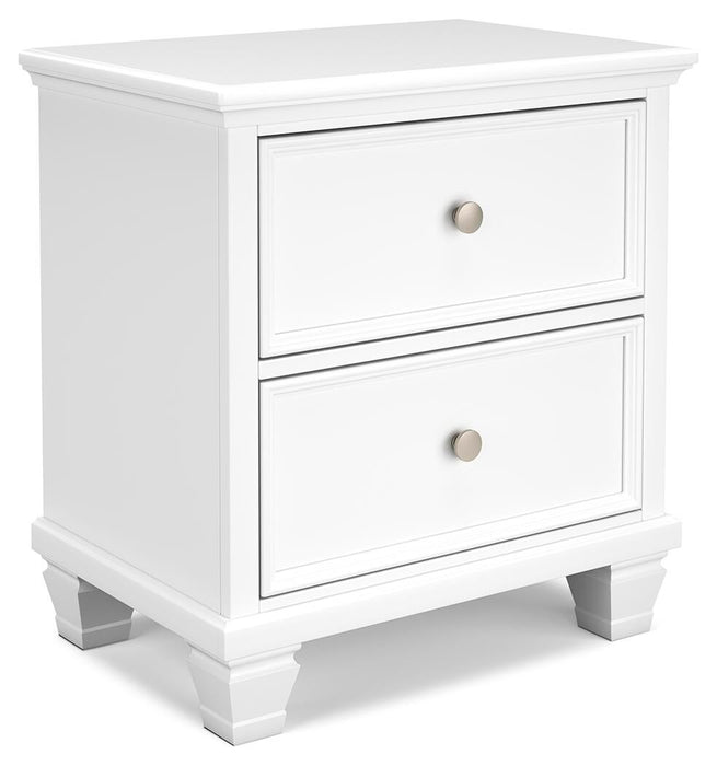 Fortman Queen Panel Bed with Mirrored Dresser, Chest and Nightstand