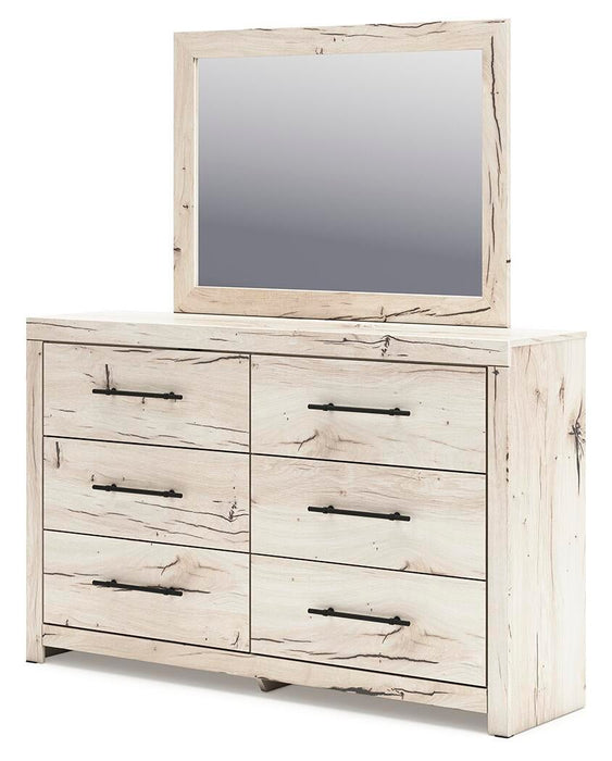 Lawroy King Panel Bed, Dresser, Mirror, Chest and Nightstand