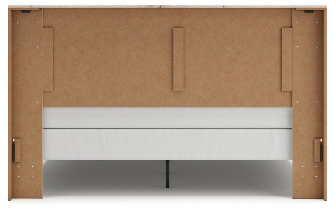 Lawroy King Panel Bed, Dresser, Mirror and Nightstand