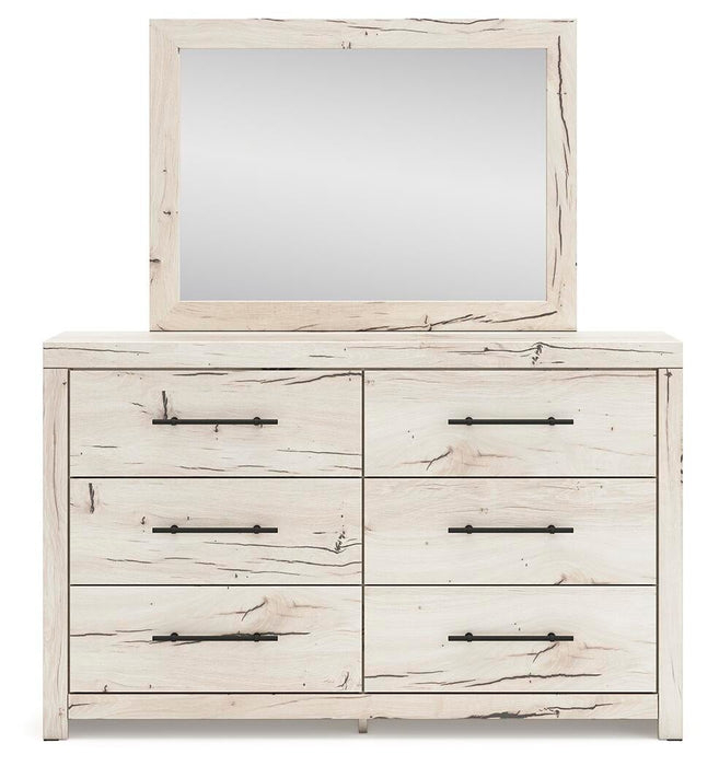Lawroy King Panel Bed with Storage, Dresser, Mirror, Chest and Nightstand