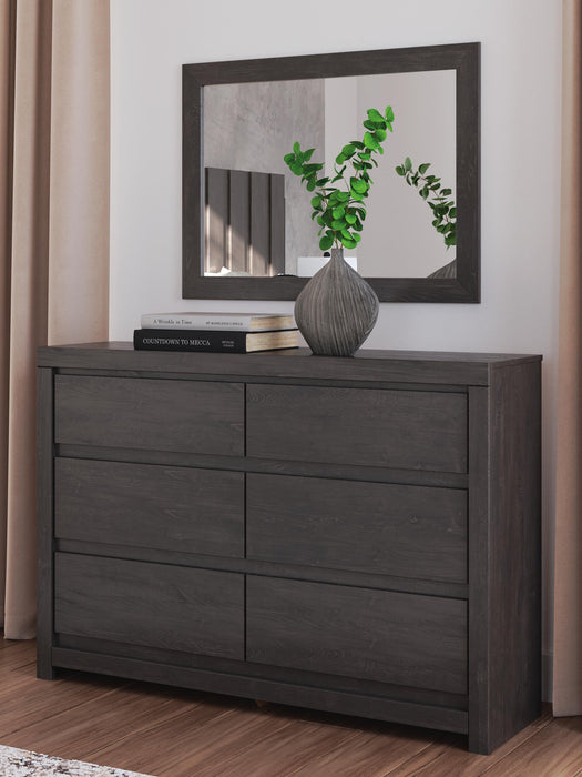 Fraluna King Panel Bed, Dresser, Mirror and Nightstand