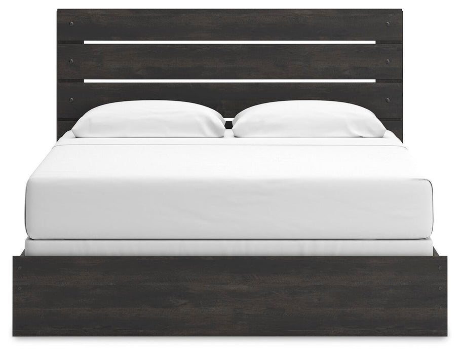 Hollivern King Panel Bed, Dresser and Mirror
