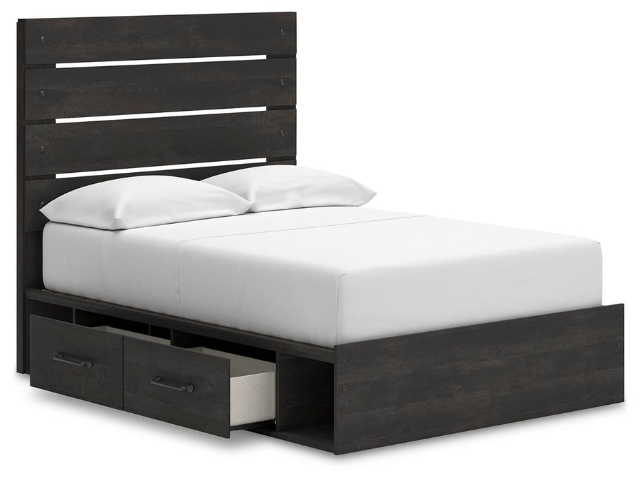 Hollivern Full Panel Storage Bed, Dresser and Mirror