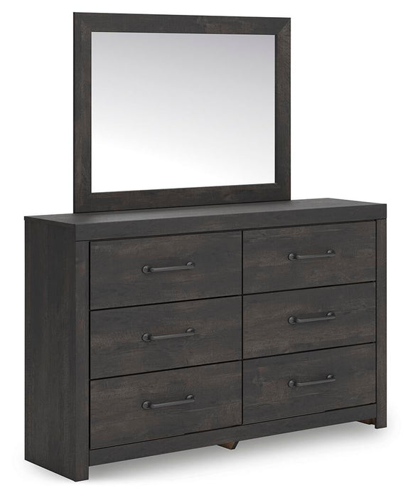 Hollivern Full Panel Bed, Dresser, Mirror, Chest and Nightstand