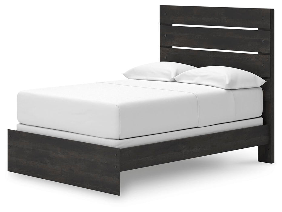 Hollivern Full Panel Bed, Dresser, Mirror and Nightstand