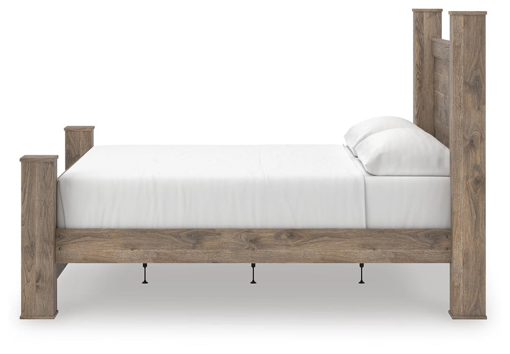 Rusticott King Poster Bed, Dresser and Mirror