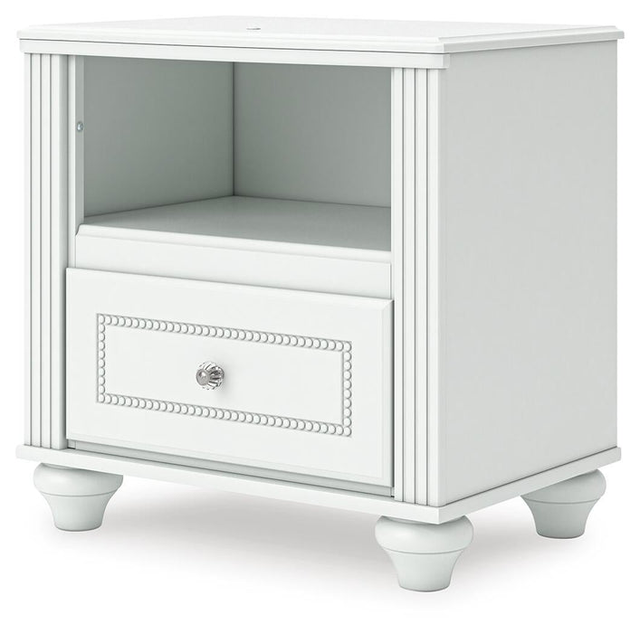 Kozlani Twin Upholstered Panel Storage Bed, Dresser, Mirror and Nightstand