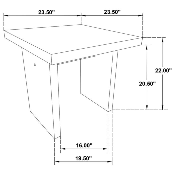Decker 2-piece Coffee and End Table Set Natural Oak