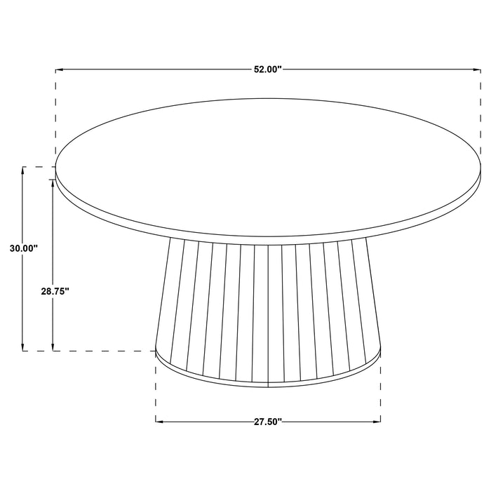 Galindo 5-piece 52-inch Round Dining Set Light Grey and Walnut