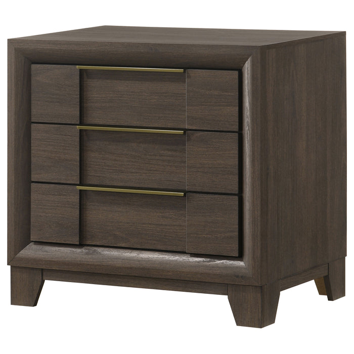 Farre 2-drawer Nightstand Bedside Table Dark Brown