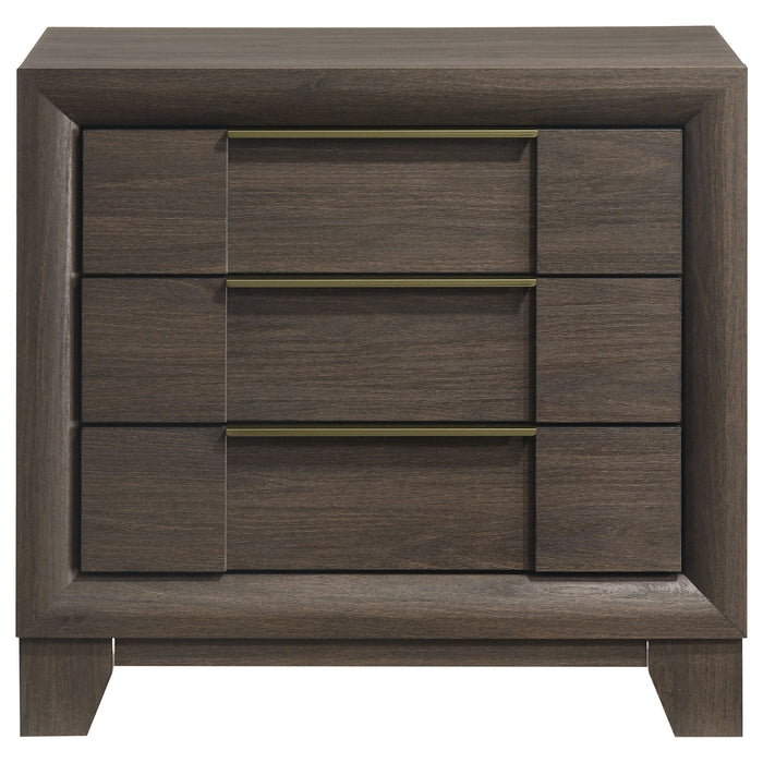 Farre 2-drawer Nightstand Bedside Table Dark Brown