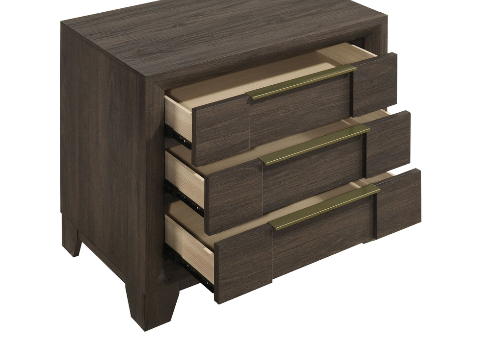 Farre 2-drawer Nightstand Bedside Table Dark Brown