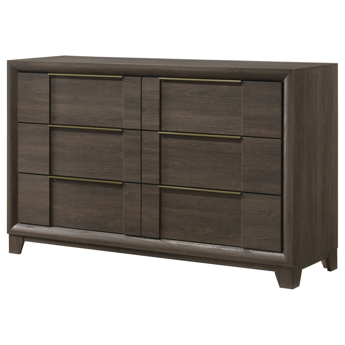 Farre 6-drawer Dresser Dark Brown