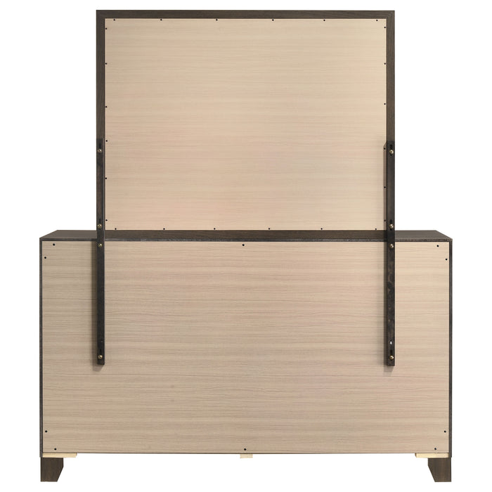 Farre 6-drawer Dresser with Mirror Dark Brown