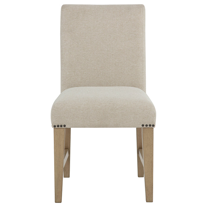 Naser 5-piece 48-inch Round Dining Table Set Beige and Light Oak