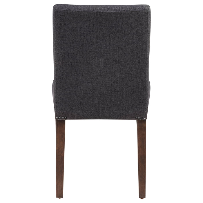 Naser Parsons Dining Side Chair Grey and Dark Walnut (Set of 2)