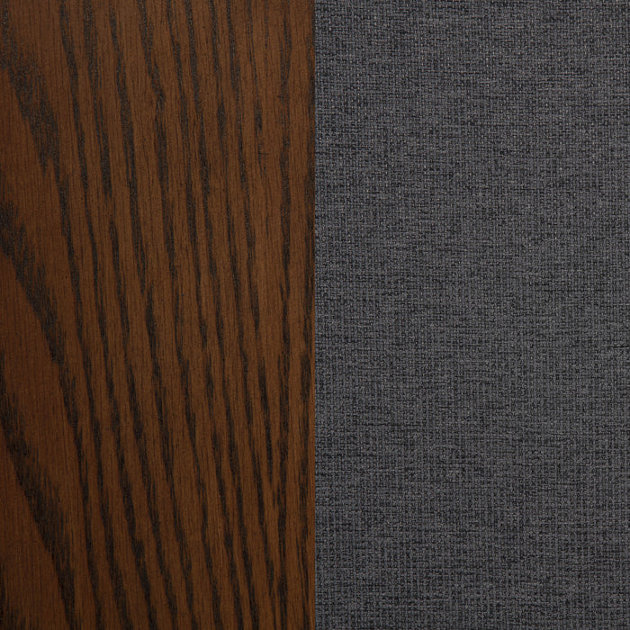 Naser Upholstered Counter Stool Grey and Dark Walnut (Set of 2)