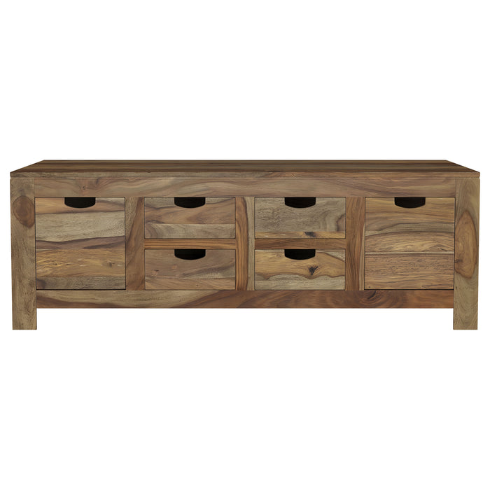 Esther 2-Piece Solid Sheesham Coffee and End Table Set Natural