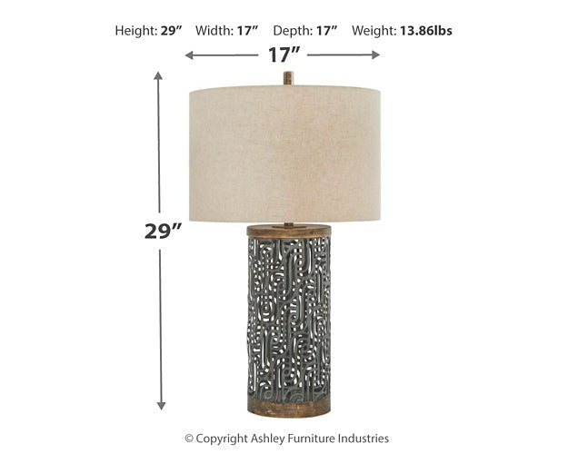 Ashley Express - Dayo Metal Table Lamp (1/CN)