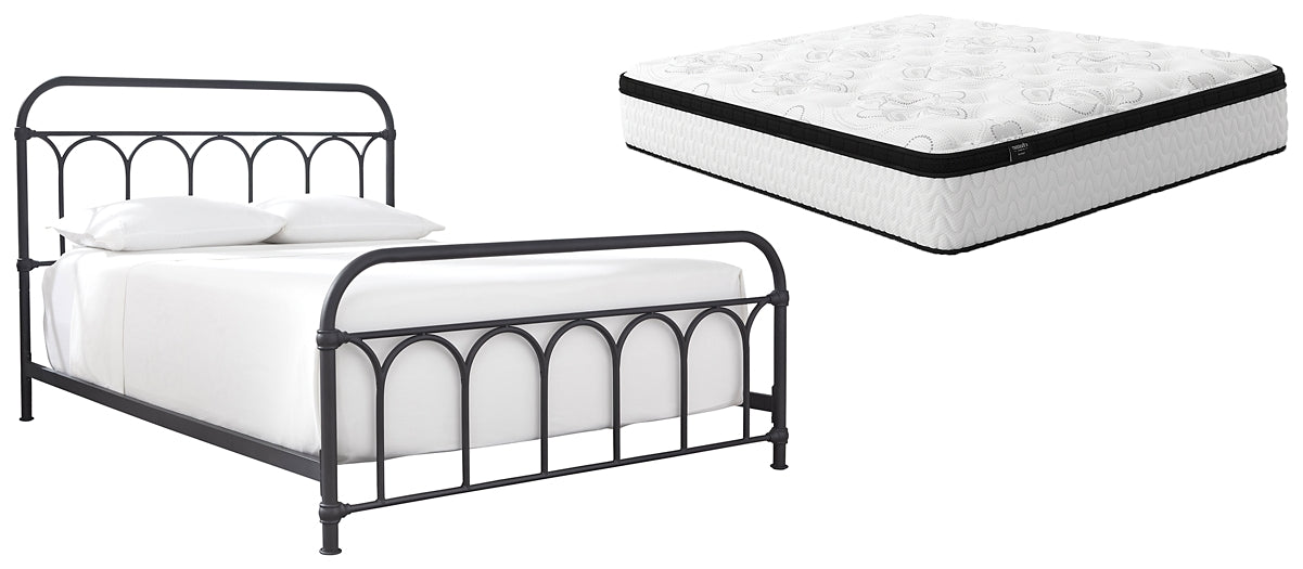 Ashley Express - Nashburg Queen Metal Bed with Mattress