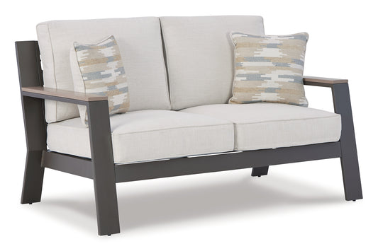 Ashley Express - Tropicava Outdoor Loveseat with Coffee Table and End Table