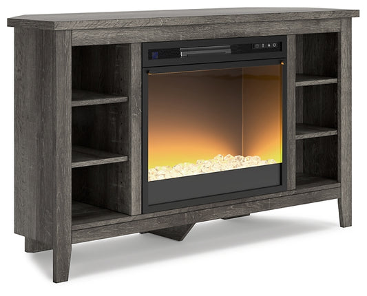 Ashley Express - Arlenbry Corner TV Stand with Electric Fireplace