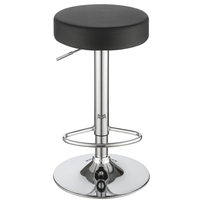 Ramses 29-inch Adjustable Bar Stool Chrome and Black