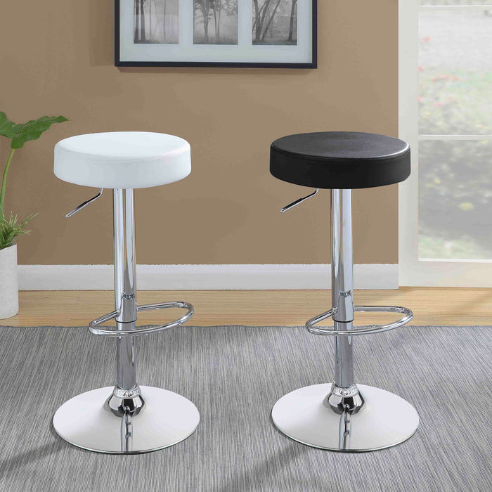 Ramses 29-inch Adjustable Bar Stool Chrome and Black