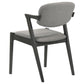 Stevie Upholstered Demi Arm Dining Side Chairs Brown Grey and Black (Set of 2)