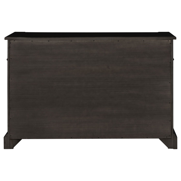 Phelps 2-door Sideboard Buffet Cabinet Distressed Noir