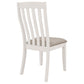 Nogales Vertical Slat Back Dining Side Chair Off White (Set of 2)