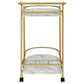 Desiree 2-tier Bar Cart with Casters Gold