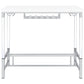 Norcrest Pub Height Bar Table with Acrylic Legs and Wine Storage White High Gloss