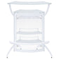 Dallas 2-shelf Home Bar White and Frosted Glass