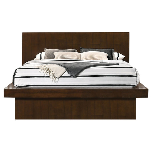 Jessica 5-piece Eastern King LED Bedroom Set Cappuccino