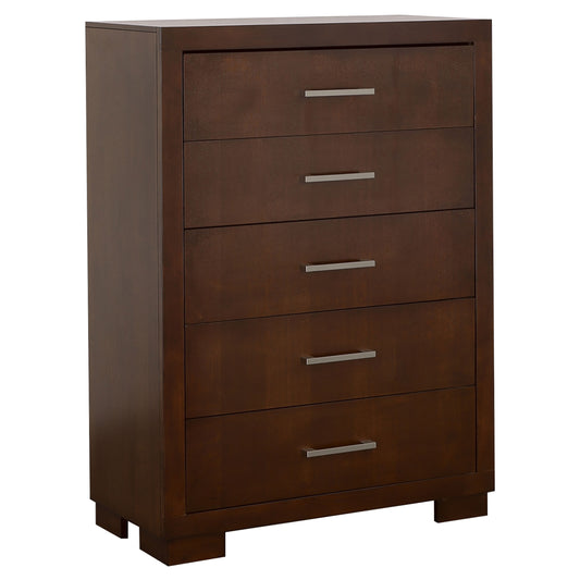 Jessica 5-drawer Bedroom Chest Cappuccino