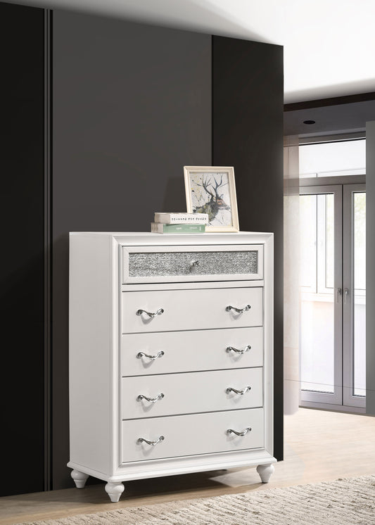 Barzini 5-drawer Bedroom Chest White